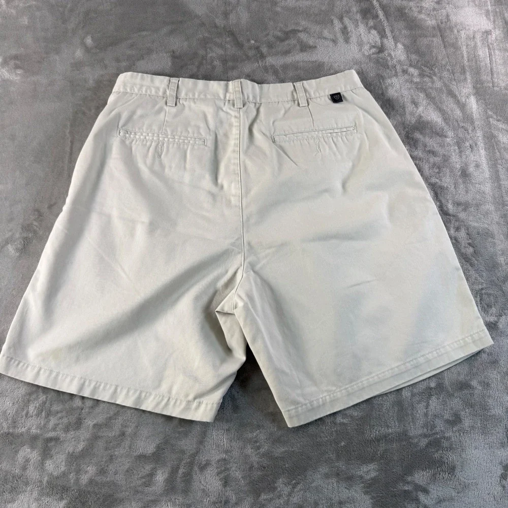 Nike Golf Mens Pleated Chino Shorts Khaki Tan Cotton Twill Size 35